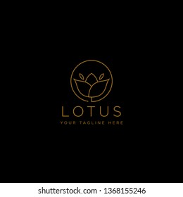 flower floral line beauty premium simple logo template