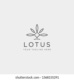 Flower Floral Line Beauty Premium Simple Logo Template