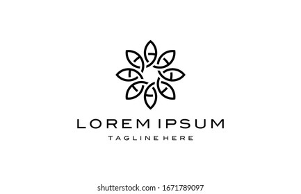 combinación del logotipo de ilustración de la letra A con el concepto de diseño de la hoja y el logotipo de conexión
