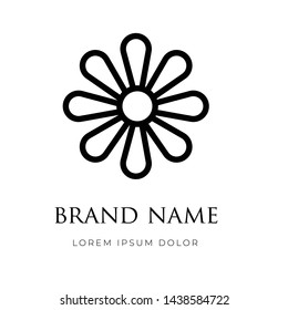 flower or floral logo. Floral Vector Ornament For Backgrounds, Logos, Stickers, Labels, Tags And Other Design