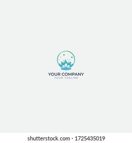 flower and floral minimalist space logo