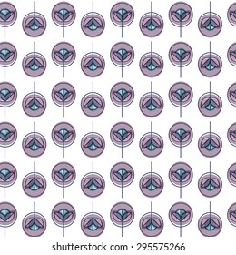 flower floral minimalistic seamless pattern.