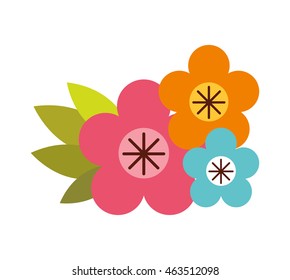 flower floral nature icon vector isolated graphic