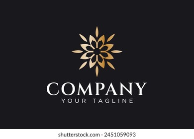 flower floral ornament abstract logo design for fashion beauty jewelry boutique company business
