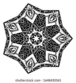 objeto vectorial floral ornamentado con flores