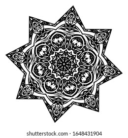 objeto vectorial floral ornamentado con flores