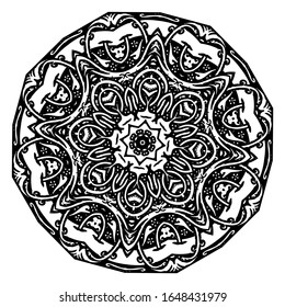 objeto vectorial floral ornamentado con flores