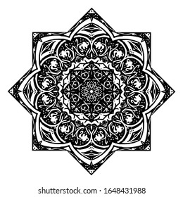 objeto vectorial floral ornamentado con flores