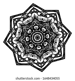 objeto vectorial floral ornamentado con flores