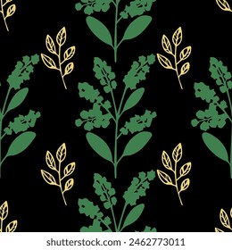 flor, floral, patrón, fondo, sin costuras, diseño, Vector, motivo, adorno, margarita, flor, hoja, belleza, textil, vintage, lindo, prado, arte, Fondo de pantalla, naturaleza, impresión, ilustración, abstracto