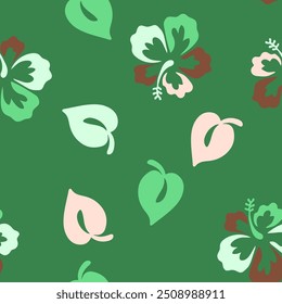 flor, floral, patrón, fondo, sin costuras, diseño, Vector, motivo, adorno, margarita, flor, hoja, belleza, textil, vintage, lindo, prado, arte, Fondo de pantalla, naturaleza, impresión, ilustración, abstracto