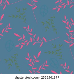 flor, floral, patrón, fondo, sin costuras, diseño, Vector, motivo, adorno, flor, hoja, belleza, textil, vintage, contorno, cartel, prado, hierba, adorable, lino, bonito, botánico, corona