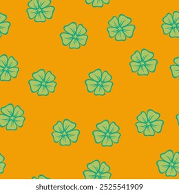 flor, floral, patrón, fondo, sin costuras, diseño, Vector, motivo, adorno, flor, hoja, belleza, textil, vintage, contorno, cartel, prado, hierba, adorable, lino, bonito, botánico, corona