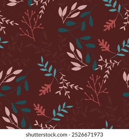 flor, floral, patrón, fondo, sin costuras, diseño, Vector, motivo, adorno, flor, hoja, belleza, textil, vintage, lindo, prado, arte, Fondo de pantalla, naturaleza, impresión, ilustración, abstracto, textura