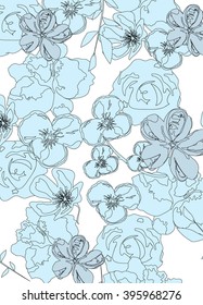 Flower Floral Seamless  Pattern 
