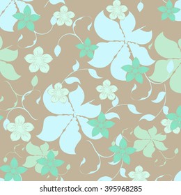 Flower Floral Seamless  Pattern 