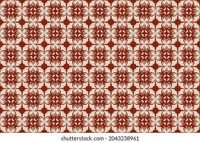 Flower Floral Seamless Pattern Retro Style Background Texture