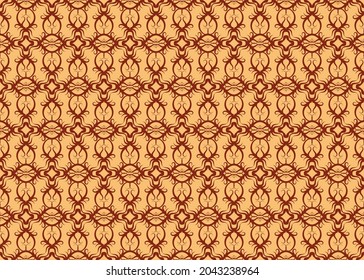 Flor Floral Patrón sin soldadura Estilo Retro Textura de fondo