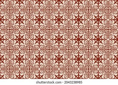 Flower Floral Seamless Pattern Retro Style Background Texture
