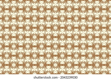 Flor Floral Patrón sin soldadura Estilo Retro Textura de fondo