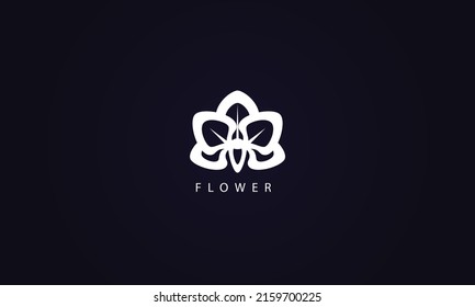 Flower floral vector logo design