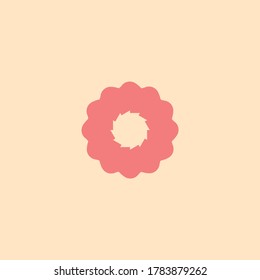 Flower flowerist fashion boutique abstract simple shape logo icon design