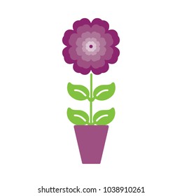 Flower, flowerpot icon, flat design
