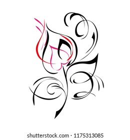 flower in the form of stylized hearts