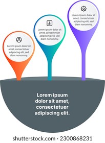 infografía en formato de flor con 3 pétalos con iconos y descripción usados en el diagrama de ilustraciones