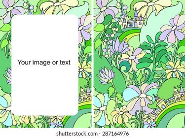 Flower frame and background