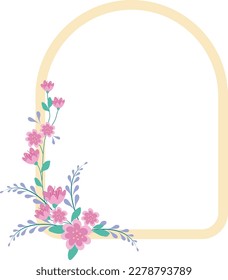 Flower Frame Background Border vector design