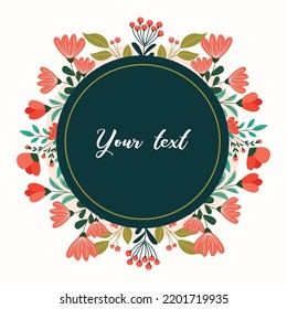 Flower frame background. Floral frame. Wedding or invitation flower concept