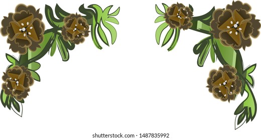 Flower frame banners ,for Valentine's Day,Birthday,wedding.Pattern.Vector illustration.