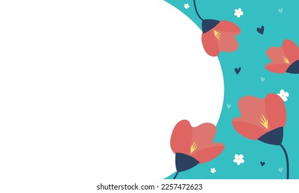 flower frame or border with copy space illustration