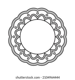 Marco de flores, borde, elemento de decoración, aislado en un fondo blanco. Ilustración vectorial.