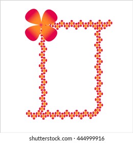 flower frame border vector background