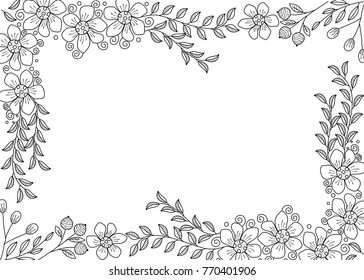 Coloring Book Flower Images Stock Photos Vectors Shutterstock