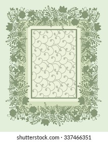 flower frame decorated