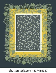 flower frame decorated-dark
