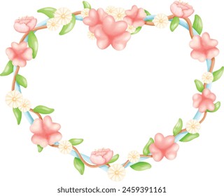 Flower frame for decorating cards