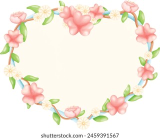 Flower frame for decorating cards
