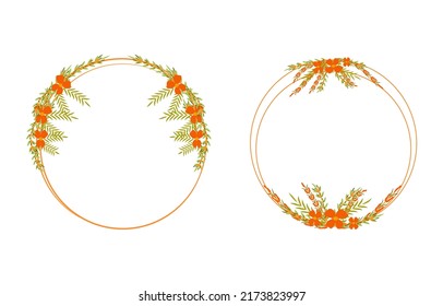 flower frame decoration for wedding invitation	