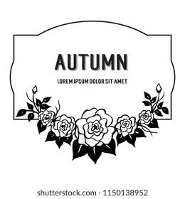 Flower frame design autumn card vector illustration