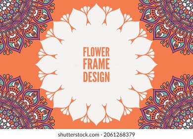 diseño de marco floral elemento colorido