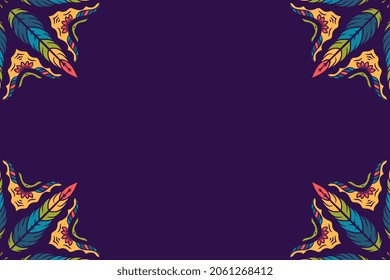 flower frame design colorful element