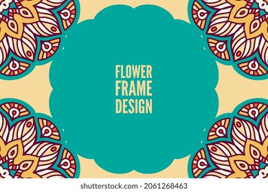 diseño de marco floral elemento colorido
