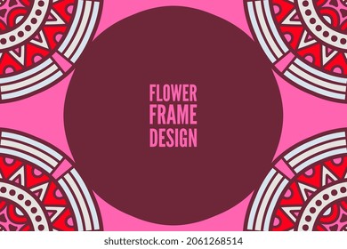 flower frame design colorful element