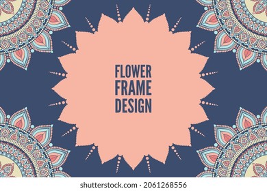 diseño de marco floral elemento colorido