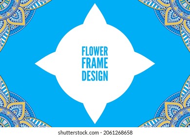flower frame design colorful element