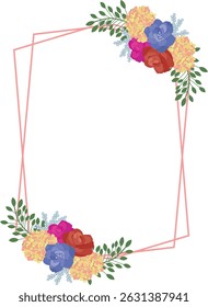 Elemento de vetor de design de quadro de flor